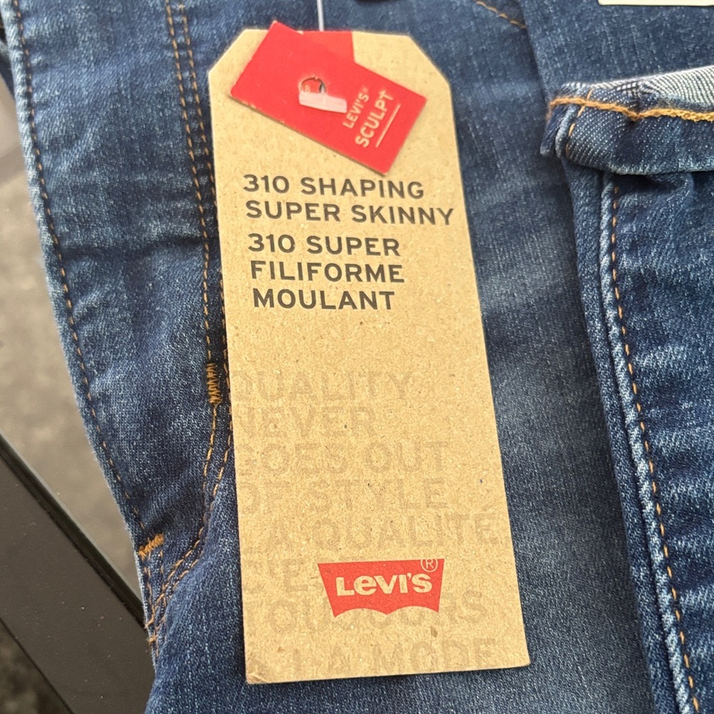 Levi's Blue Denim SHAPING SUPER SKINNY Jeans 31 30